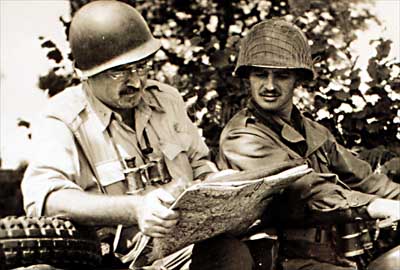 Image result for photo of ernest hemingway during wwii in europe